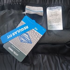 Columbia Black Omni-Tech Jacket with Blue Tags